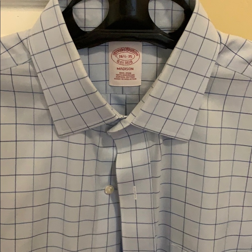 Brooks Brothers Checkered Mens Shirt